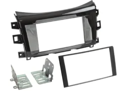 Monteringsram 2-DIN Nissan/Renault, piano black