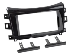 Monteringsram 2-DIN Nissan/Renault, piano black