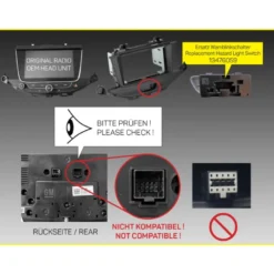 Monteringsram 2-DIN Opel Astra K