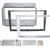 Monteringsram 2-DIN Opel matt krom