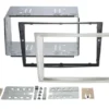Monteringsram 2-DIN Opel satin-stone