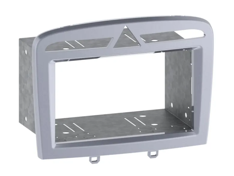 Monteringsram 2-DIN Peugeot 308, varm silver