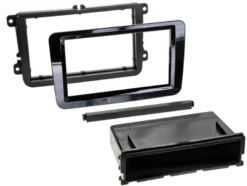 Monteringsram 2-DIN Seat/Skoda/VW, piano black