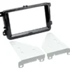 Monteringsram 2-DIN Seat/Skoda/VW, piano black