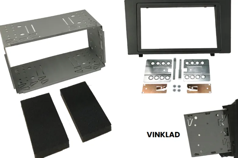 Monteringsram dubbel-DIN Ford Mondeo MK3, vinklad