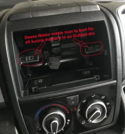 Monteringsram Pianolack 2-DIN Citroen/Fiat/Opel/Peugeot