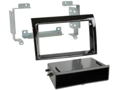 Monteringsram Pianolack 2-DIN med prylfack Citroen/Fiat/Opel/Peugeot
