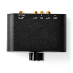 Nedis A-Switch 2424AT, 4-vägs lågnivåomkopplare för stereokällor