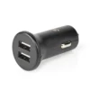 Nedis billaddare, 2.4A, 2x USB-A utgångar, svart