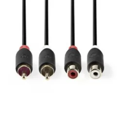 Nedis Förlängningskabel Stereo RCA - hane-hona 2 meter