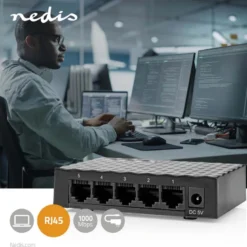 Nedis nätverksswitch 5-portar, 1 Gbit/s