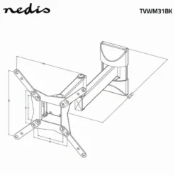 Nedis Rörligt TV-väggfäste 10-32 tum