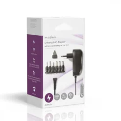 Nedis universal nätadapter, 6 st. kontaktstycken, 3-12V DC / 2.0A