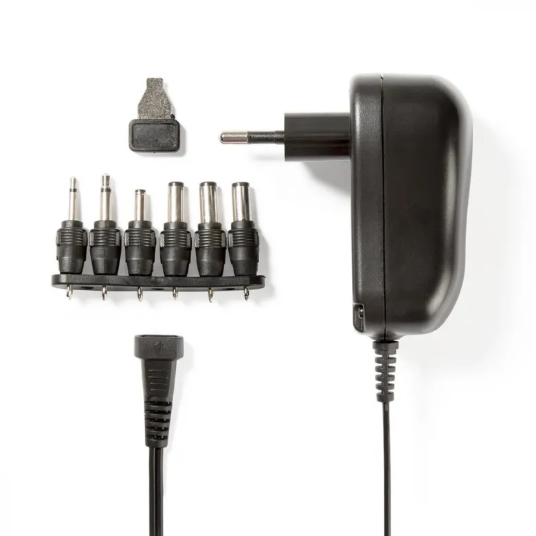Nedis universal nätadapter, 6 st. kontaktstycken, 3-12V DC / 2.0A
