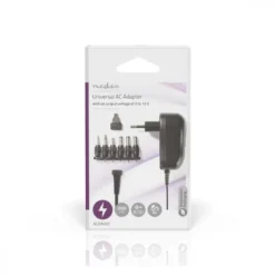 Nedis universal nätadapter, 6 st. kontaktstycken, 3-12V DC / 2.0A