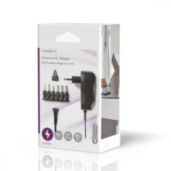 Nedis universal nätadapter, 6 st. kontaktstycken, 3-12V DC / 2.0A, returexemplar
