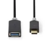 Nedis USB 3.0-kabel USB-C hane - A-hona 0.15m