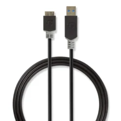 Nedis USB 3.0 USB-A hane till Micro-B hane, 2m