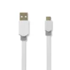 Nedis USB 2.0 USB-A hane till Micro-USB hane, 1m. Vit, platt