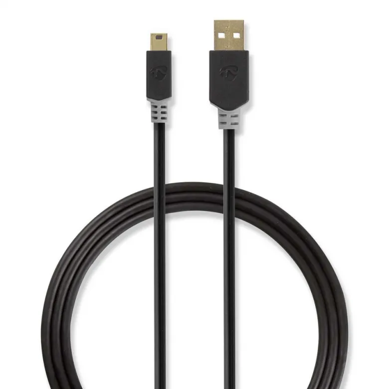 Nedis USB 2.0 USB-A hane till Mini-USB 5-stifts hane, 2m
