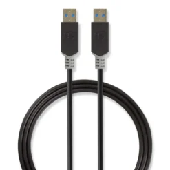 Nedis USB 3.0 USB-A hane till USB-A hane, 2m