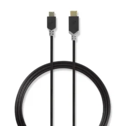 Nedis USB 2.0 USB-C hane till Micro-USB hane, 1m