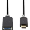 Nedis USB 3.0 USB-C hane till USB-A hona, 0.15m