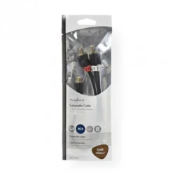 Nedis Y-splitt 2x RCA hanar till 1x RCA hone, 0,2m