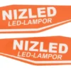 Nizled dekal till handtagsskydd KTM orange par