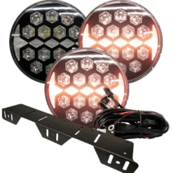 NIZLED Extraljuspaket 3-pack R140DRL, 140W med fäste och kabelstam