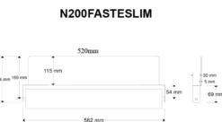NIZLED Nummerplåtfäste slim