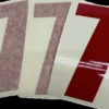 Nizled siffer dekal röd 7 10x5cm