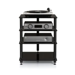 Norstone Bergen 2 mattsvart, hifi-bänk