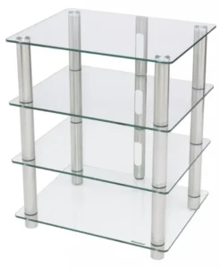 Norstone Epur 4, Hifi-rack med klara glashyllor