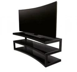 Norstone Esse Curve, mediabänk satin svart
