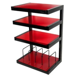 Norstone Esse Hifi Vinyl, röd stereobänk