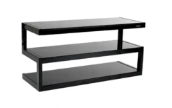 Norstone Esse, mediabänk pianosvart med svart glas