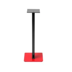 Norstone Esse Stand 61 cm hög, mattsvart högtalarstativ med röd fot