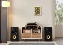 NorStone Oslo Vinyl 800 Mediabänk, vit/ek