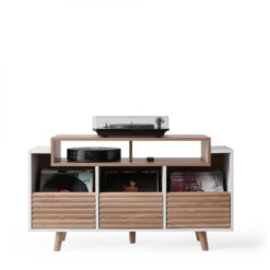 NorStone Oslo Vinyl 1200 mediabänk vit/ek