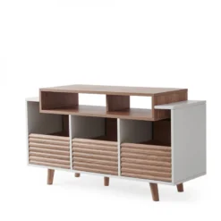 NorStone Oslo Vinyl 1200 mediabänk vit/ek
