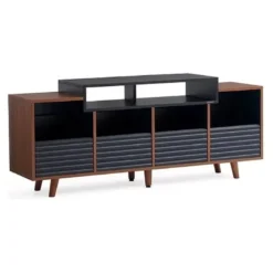 NorStone Oslo Vinyl 1600 mediabänk svart/valnöt