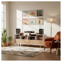 NorStone Oslo Vinyl 1600 mediabänk vit/ek