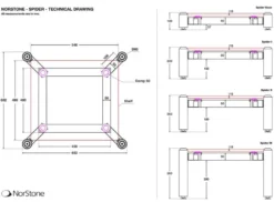 Norstone Spider 4 Hifi-rack, bamboo