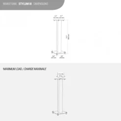 Norstone Stylum 3, högtalarstativ ek 80 cm höga