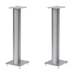 Norstone Stylum 3, högtalarstativ matt silver 80 cm höga