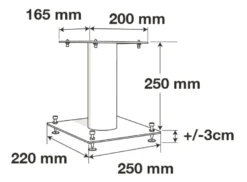 Norstone Stylum S, högtalarstativ mattvita 20 cm höga