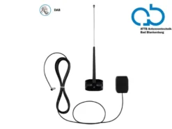 On-glass antenn DAB+ 0°-180° SMB 12V