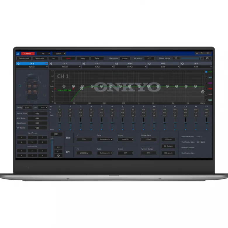 Onkyo R-MS10, 6-kanalig DSP med inbyggd förstärkare och Bluetooth