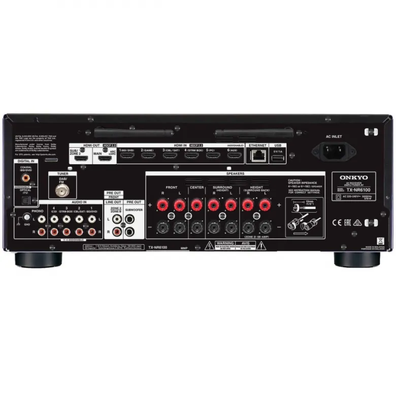 Onkyo TX-NR6100 hemmabioförstärkare, svart